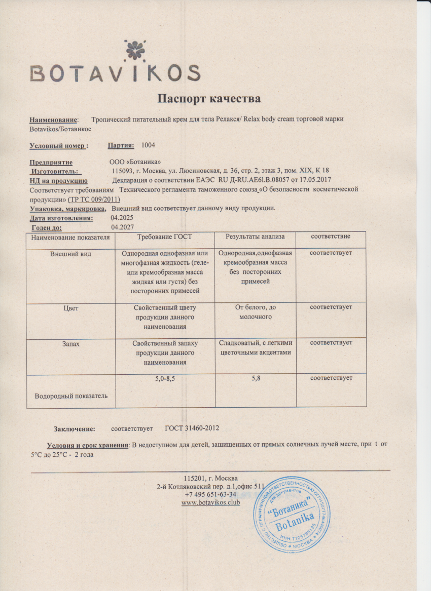 Паспорт №042025